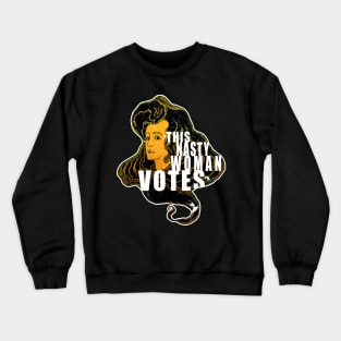 This Nasty Women Votes Retro Vintage Yellow Crewneck Sweatshirt